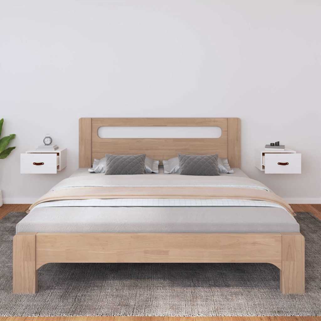 Vidaxl nachtkastjes 2 st wandgemonteerd 40x29,5x22 cm wit