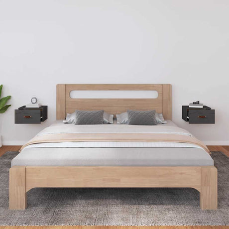 Vidaxl nachtkastjes 2 st wandgemonteerd 40x29,5x22 cm grijs