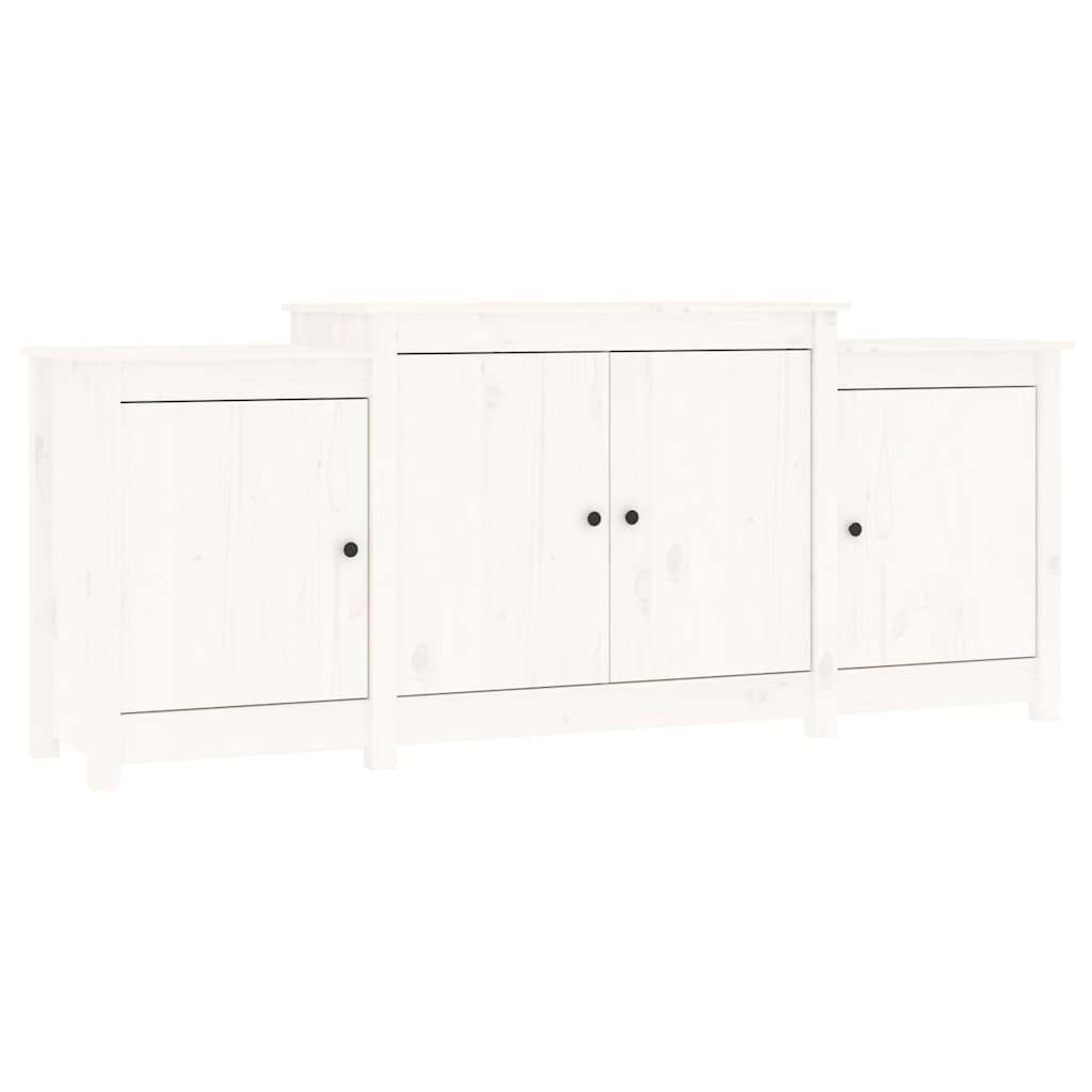 Vidaxl dressoir 164x37x68 cm massief grenenhout wit
