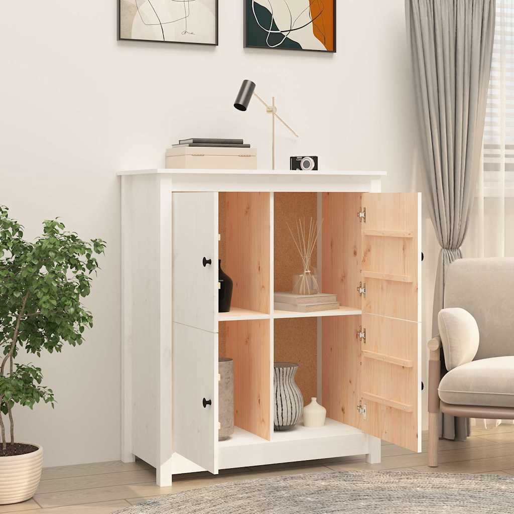 Vidaxl dressoir 83x41,5x100 cm massief grenenhout wit