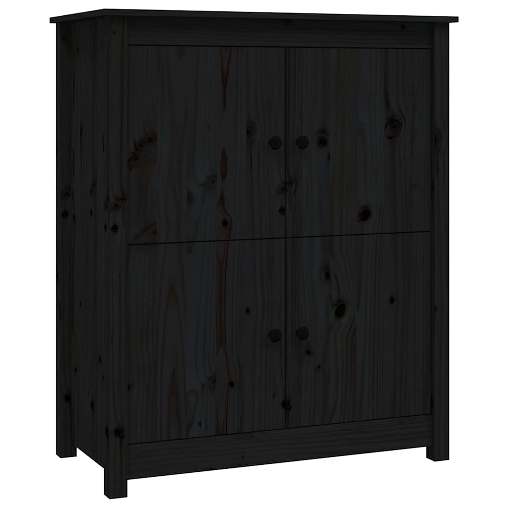 Vidaxl dressoir 83x41,5x100 cm massief grenenhout zwart