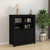 Vidaxl dressoir 83x41,5x100 cm massief grenenhout zwart