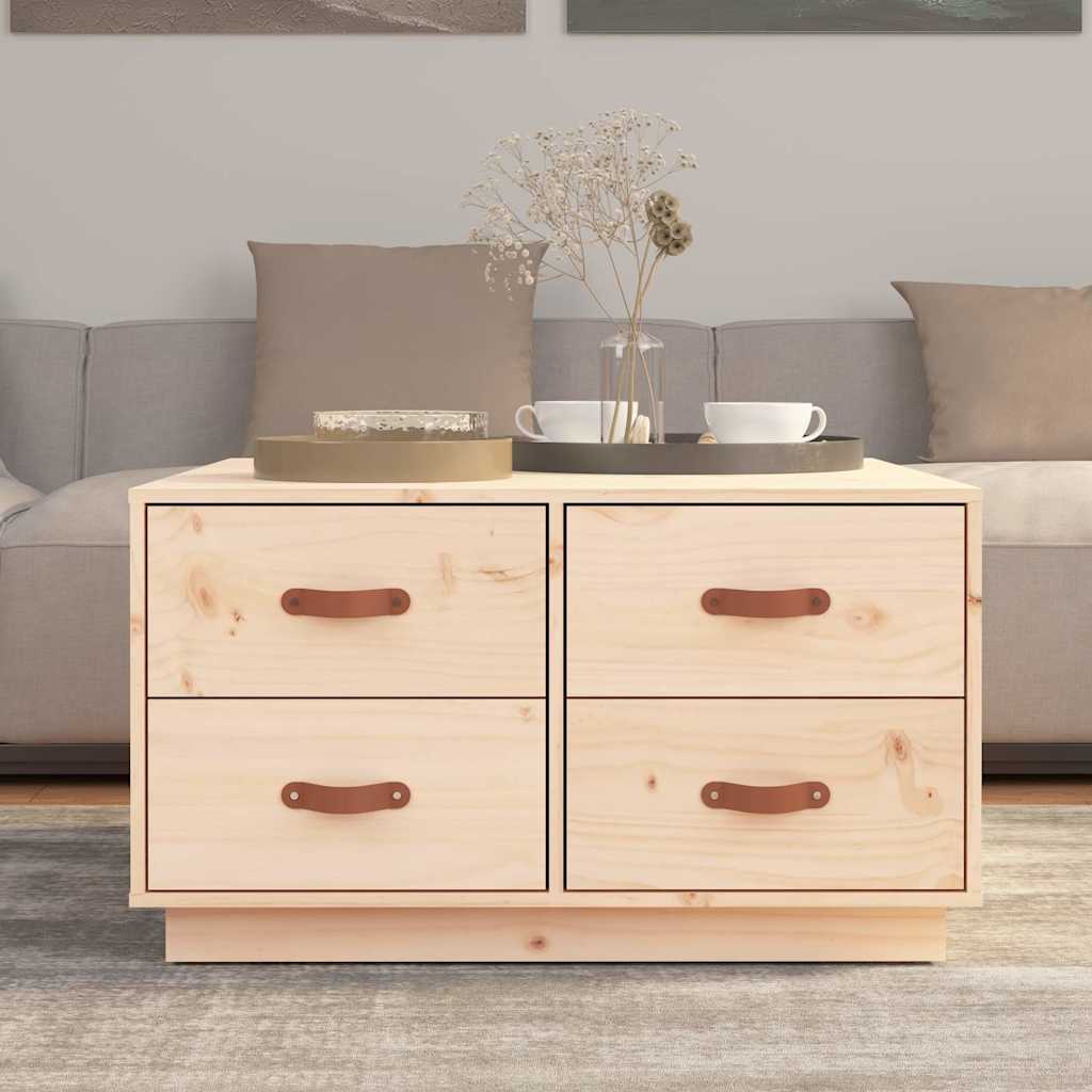 Vidaxl salontafel 80x80x45 cm massief grenenhout