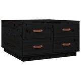 Vidaxl salontafel 80x80x45 cm massief grenenhout zwart