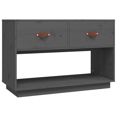 Vidaxl tv-meubel 90x40x60 cm massief grenenhout grijs