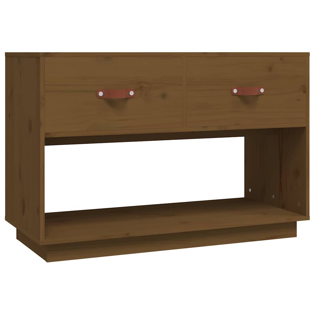 Vidaxl tv-meubel 90x40x60 cm massief grenenhout honingbruin