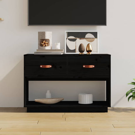 Vidaxl tv-meubel 90x40x60 cm massief grenenhout zwart