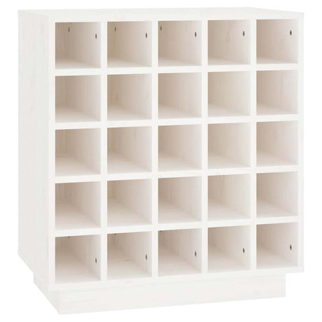 Vidaxl wijnkast 55,5x34x61 cm massief grenenhout wit