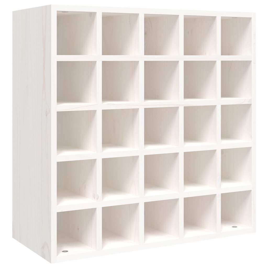 Vidaxl wijnkast wit 56x25x56 cm massief grenenhout