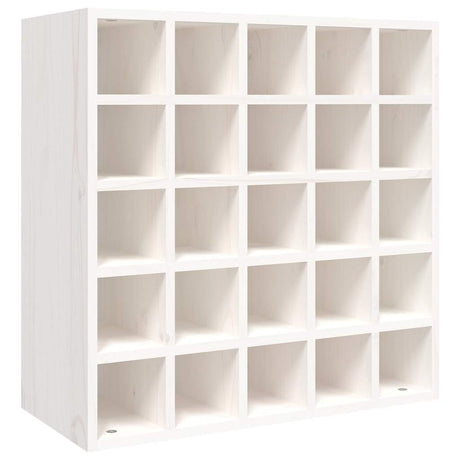 Vidaxl wijnkast wit 56x25x56 cm massief grenenhout