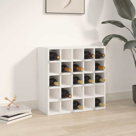 Vidaxl wijnkast wit 56x25x56 cm massief grenenhout