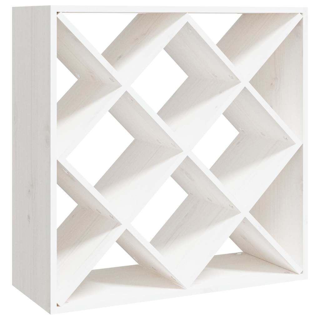 Vidaxl wijnkast 62x25x62 cm massief grenenhout wit
