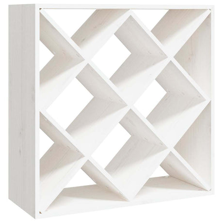 Vidaxl wijnkast 62x25x62 cm massief grenenhout wit