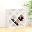 Vidaxl wijnkast 62x25x62 cm massief grenenhout wit