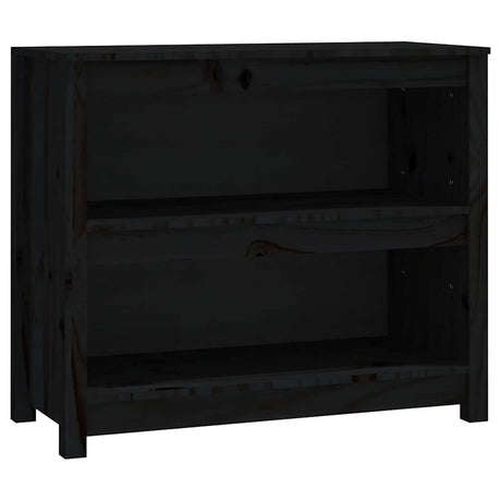 Vidaxl boekenkast 80x35x68 cm massief grenenhout zwart