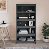 Vidaxl boekenkast 80x35x154 cm massief grenenhout grijs