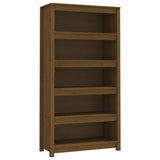 Vidaxl boekenkast 80x35x154 cm massief grenenhout honingbruin