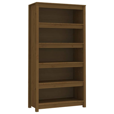 Vidaxl boekenkast 80x35x154 cm massief grenenhout honingbruin