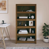 Vidaxl boekenkast 80x35x154 cm massief grenenhout honingbruin