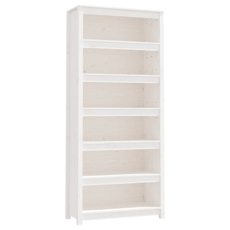 Vidaxl boekenkast 80x35x183 cm massief grenenhout wit