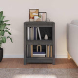 Vidaxl boekenkast 50x35x68 cm massief grenenhout grijs