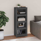 Vidaxl boekenkast 50x35x125,5 cm massief grenenhout grijs