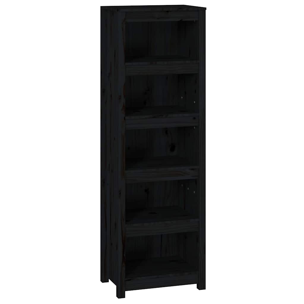 Vidaxl boekenkast 50x35x154 cm massief grenenhout zwart