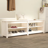Vidaxl schoenenbank 160x36,5x50 cm massief grenenhout wit
