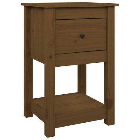 Vidaxl nachtkastje 40x35x61,5 cm massief grenenhout honingbruin
