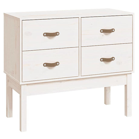 Vidaxl wandkast 90x40x78 cm massief grenenhout wit