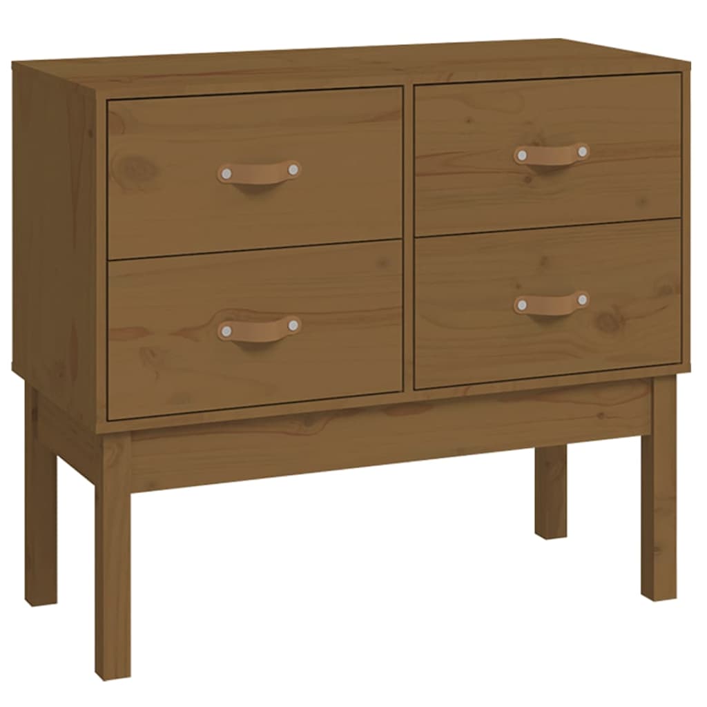 Vidaxl wandkast 90x40x78 cm massief grenenhout honingbruin