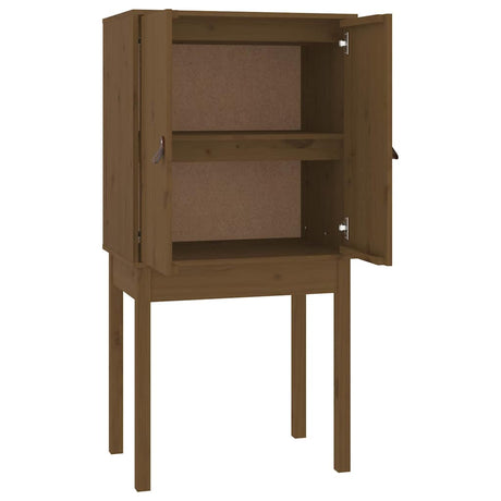 Vidaxl hoge kast 60x40x120 cm massief grenenhout honingbruin