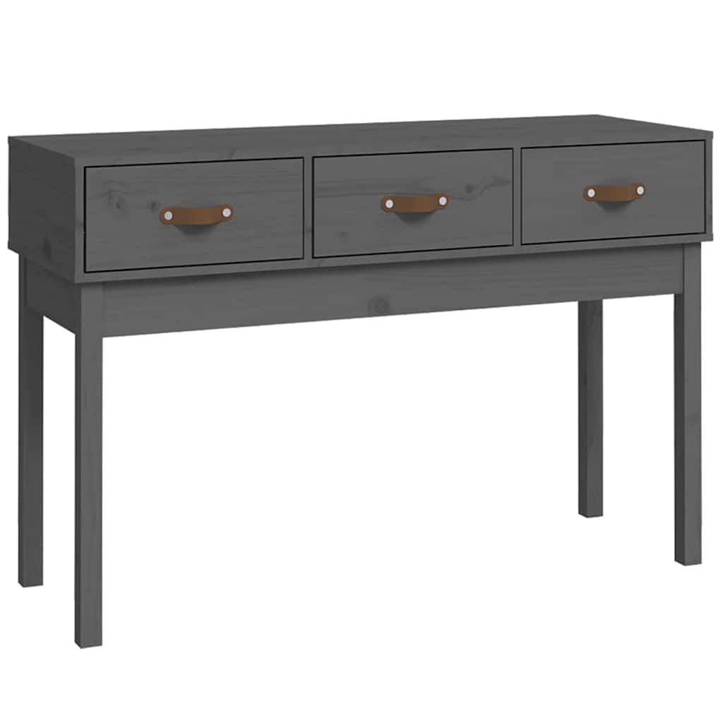 Vidaxl wandtafel 114x40x75 cm massief grenenhout grijs