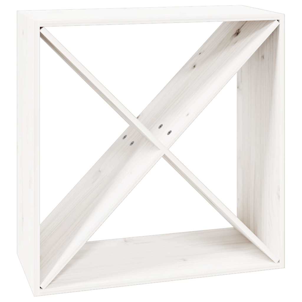 Vidaxl wijnkast 62x25x62 cm massief grenenhout wit