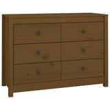 Vidaxl dressoir 100x40x72 cm massief grenenhout honingbruin