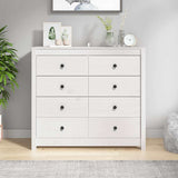 Vidaxl dressoir 100x40x90 cm massief grenenhout wit