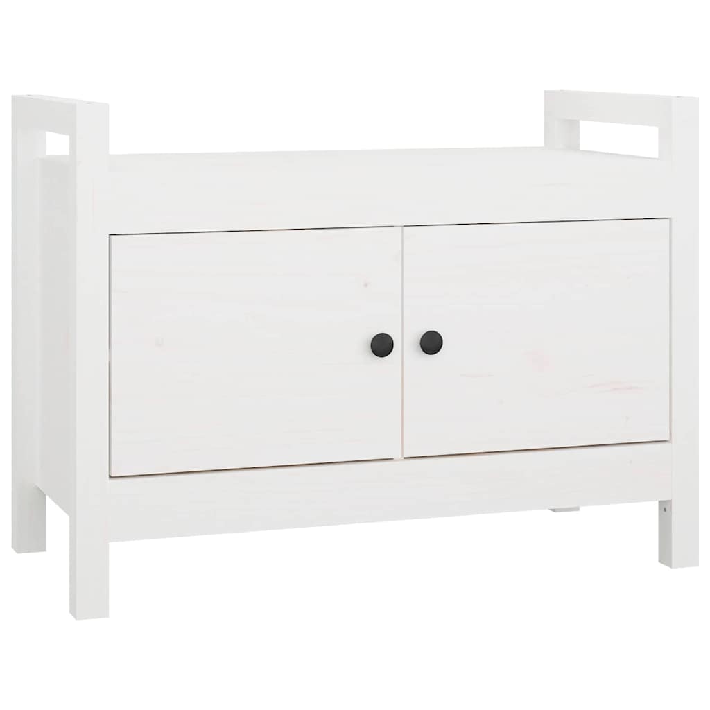Vidaxl halbankje 80x40x60 cm massief grenenhout wit