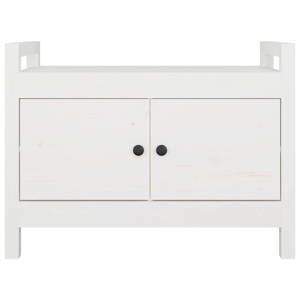 Vidaxl halbankje 80x40x60 cm massief grenenhout wit