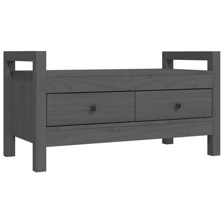 Vidaxl halbankje 80x40x43 cm massief grenenhout grijs