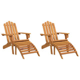 Vidaxl tuinstoelen adirondack 2 st met voetensteunen acaciahout