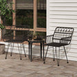 Vidaxl tuinstoelen 2 st met armleuning 56x64x80 cm pe-rattan zwart