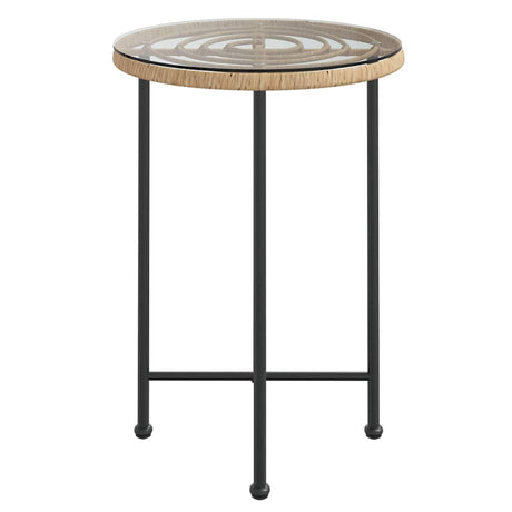 Vidaxl eettafel ø55 cm gehard glas en staal
