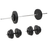 Vidaxl halkerset avec des poids 60 kg