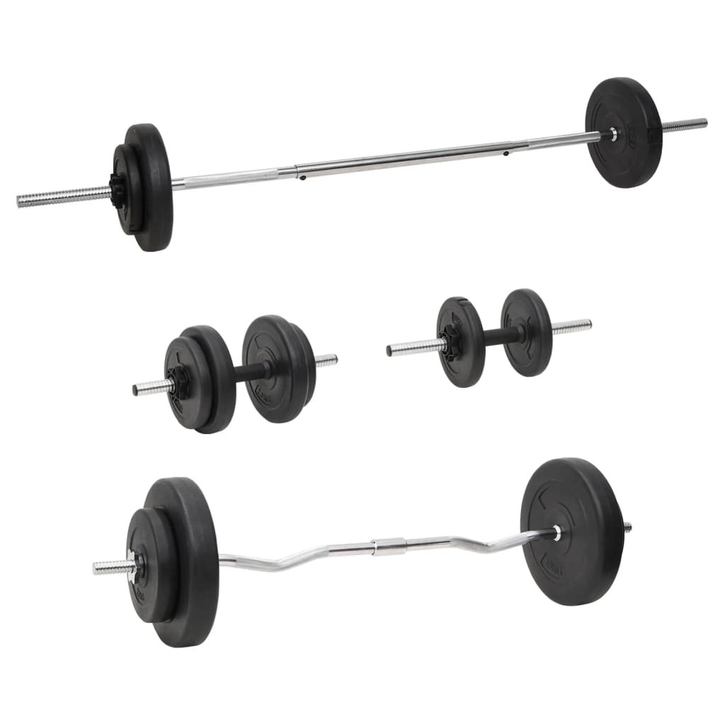 Vidaxl halkerset avec des poids 60 kg