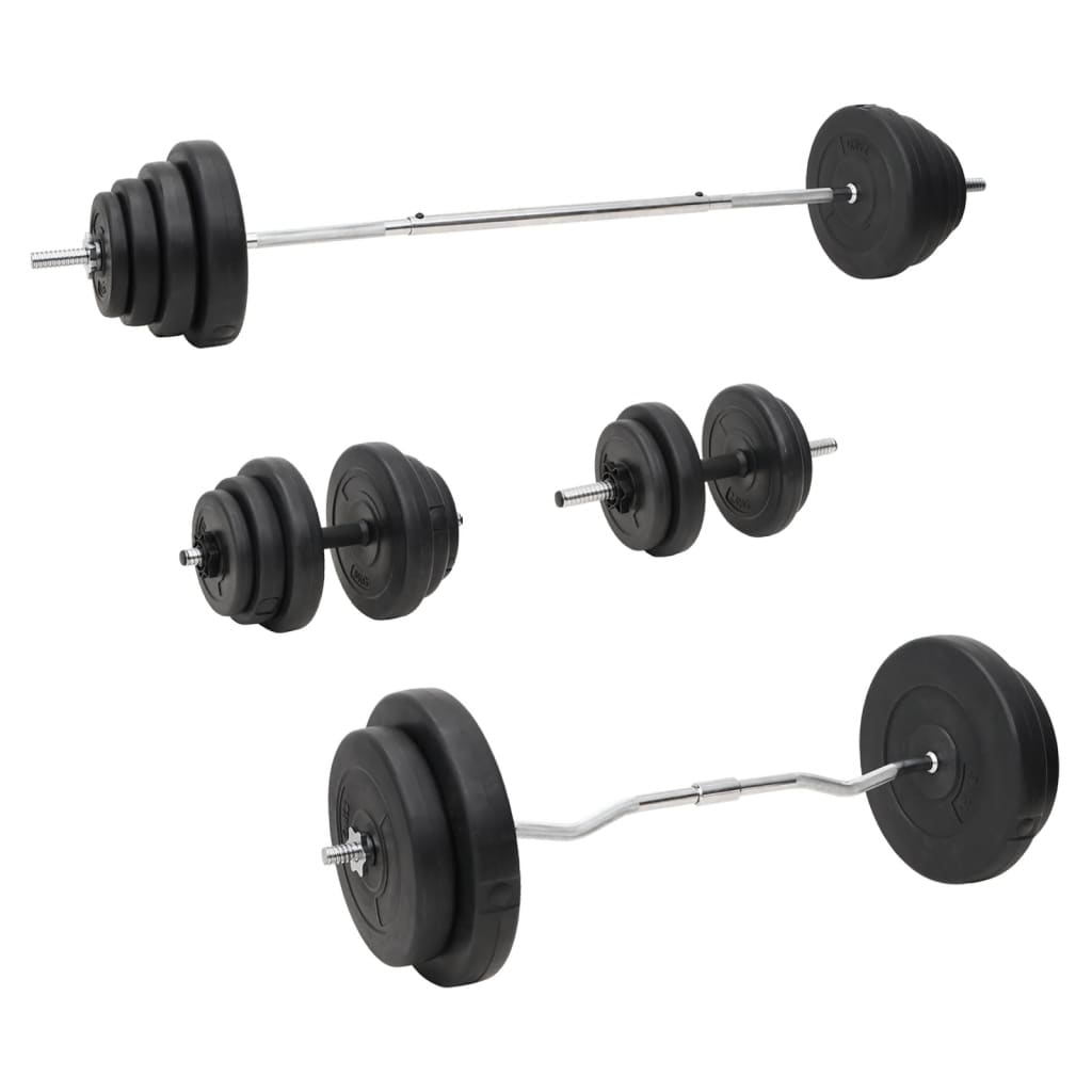 Vidaxl halkerset avec des poids 120 kg