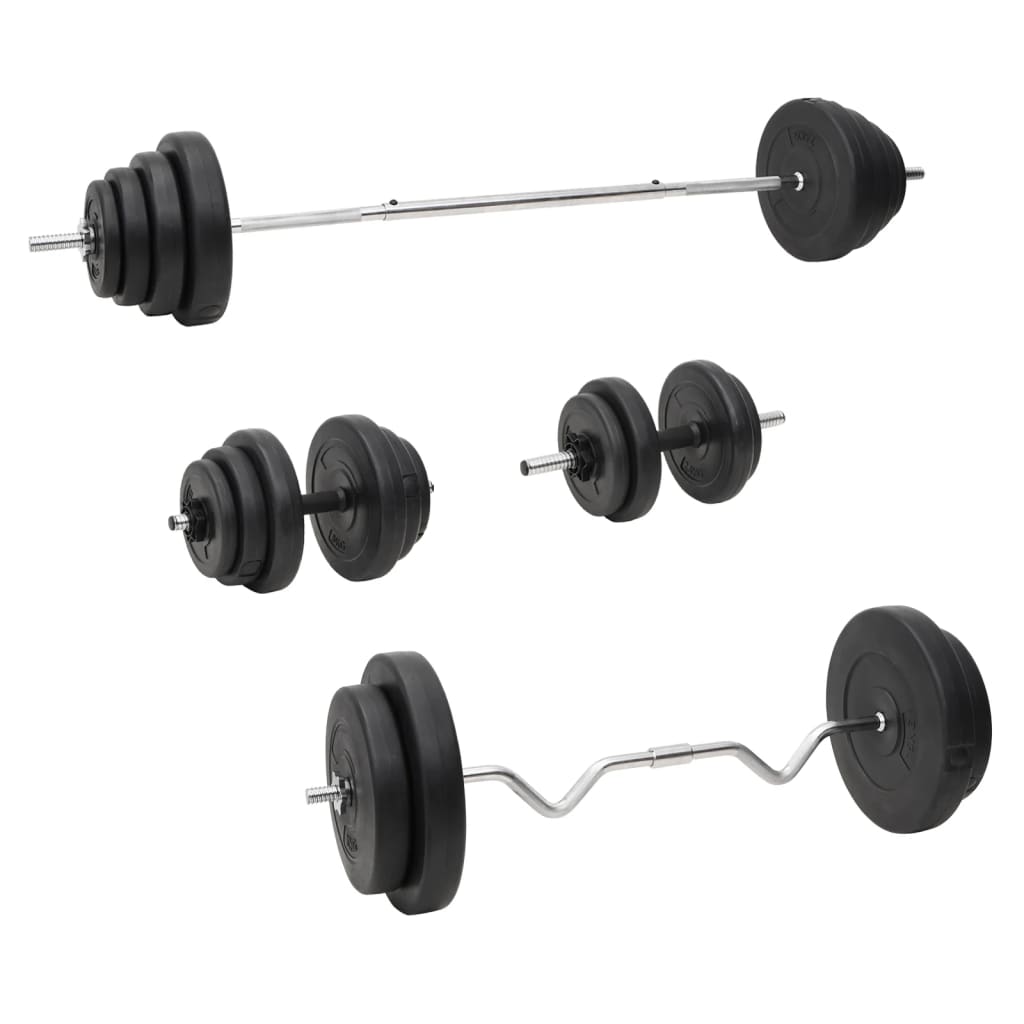 Vidaxl halkerset avec des poids 120 kg