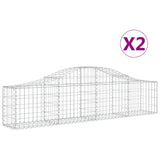 Vidaxl Schans Baskets 2 ST Krandoval 200x30x40 60 cm galvanizované železo