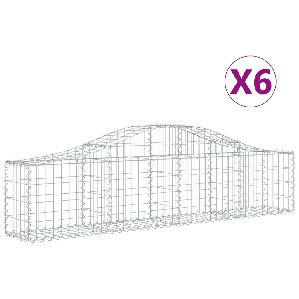 Vidaxl Schainen Kuerf 6 St Vauxed 200x340 60 cm Galavaniméiert Eisen