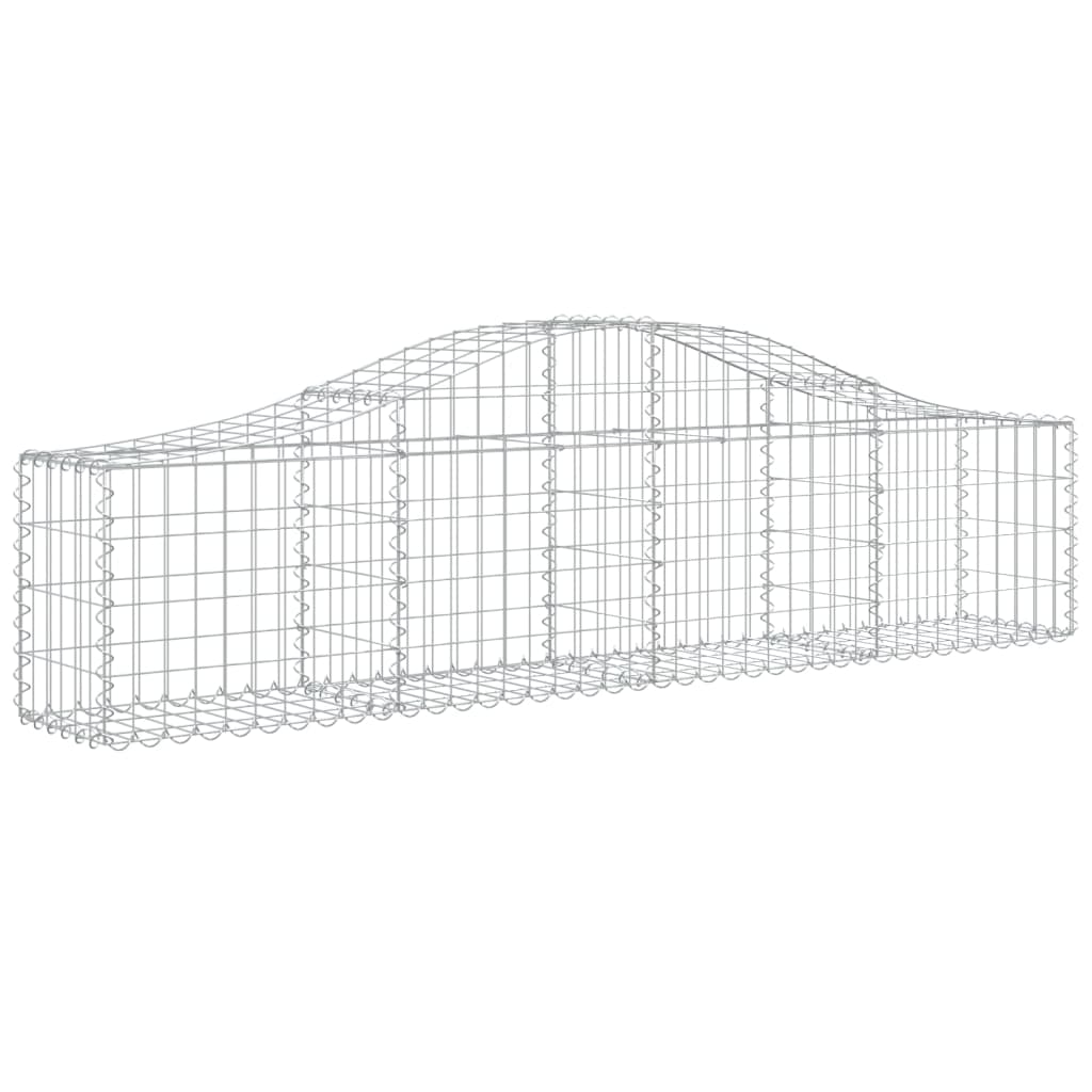 VidaXL Schans baskets 7 st vaulted 200x30x40 60 cm galvanized iron