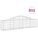 Cestas Vidaxl Schans 11 st 200x30x40 60 cm de hierro galvanizado